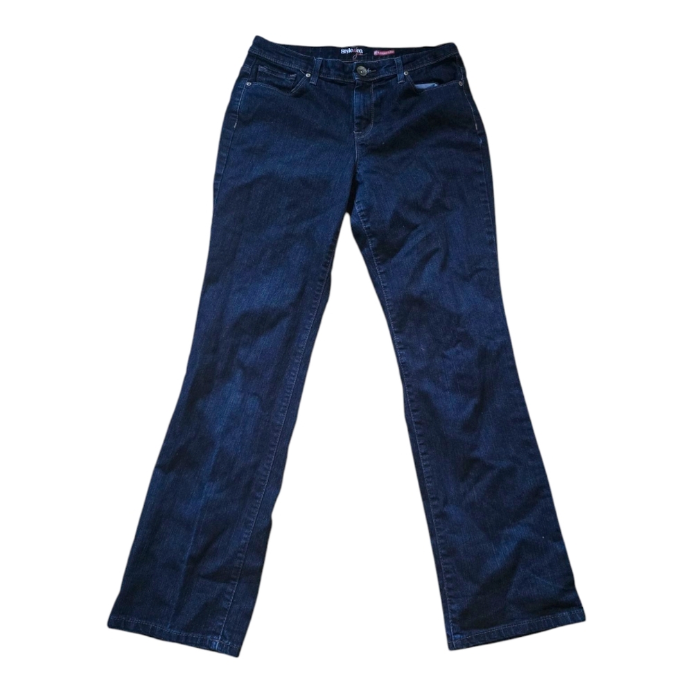 EUC Style & Co Straight Leg Dark Rinse Jeans Size 10 Cotton Polyester Spandex